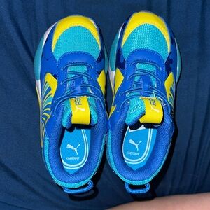 PUMA toddler size 10c shoes in blue, yellow, white, NWOT